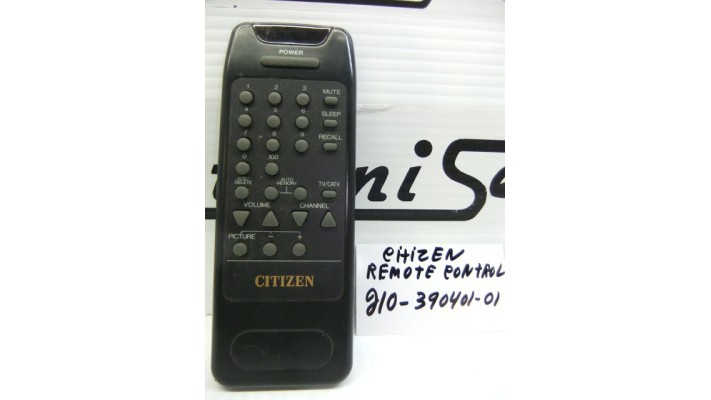Citizen 210-390401-01 tv remote control 